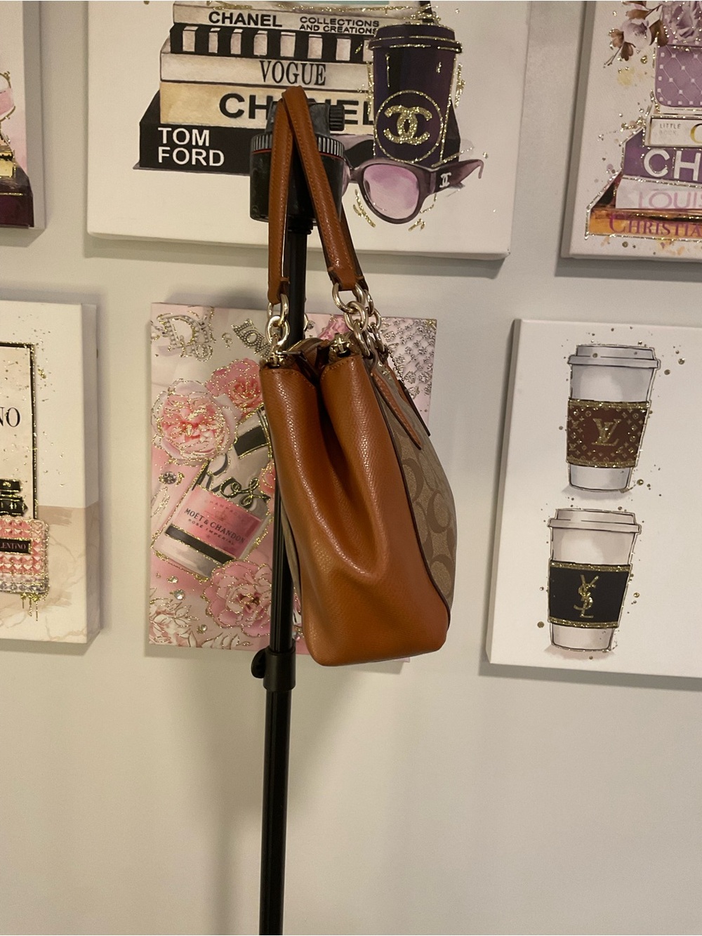 EUC Coach Small Christy Signature Canvas Tote - CLL1001 - Picture 3 of 15